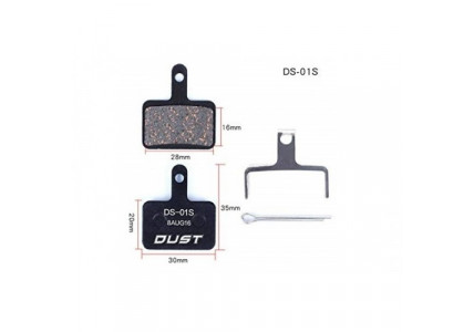 Гальмівні колодки DUST DS-01S напівметал, disc, чорний 